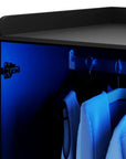 2-Door Wardrobe Armoire with LED Lights