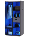 2-Door Wardrobe Armoire with LED Lights